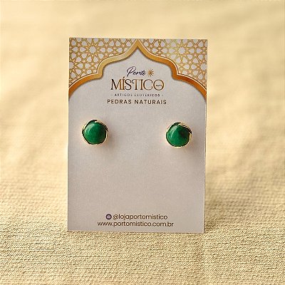 Brinco Meia Esfera de Jade – Pedra Natural