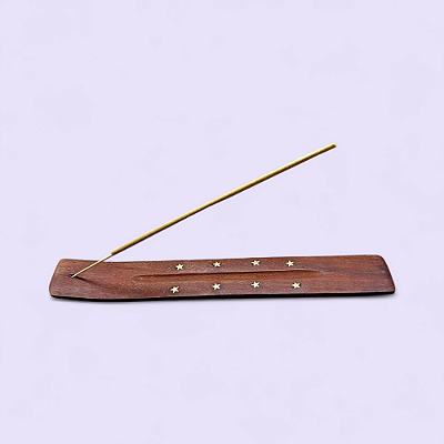 Incensário Régua Estrelas | Madeira