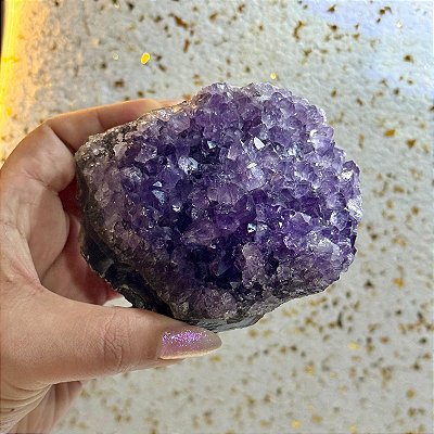 Drusa de Ametista Extra Grande – Elevação Espiritual e Purificação Energética