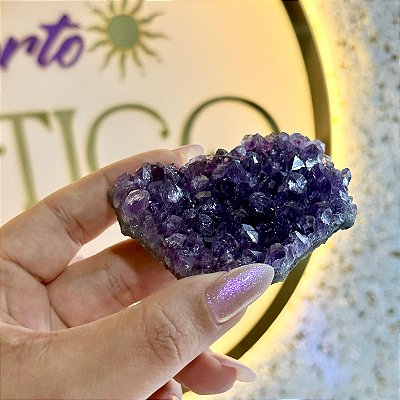 Drusa de Ametista Q. EXCELENTE – Elevação Espiritual e Purificação Energética