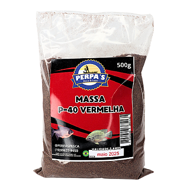 Massa Perpas Pesca P-40 Vermelha 500G