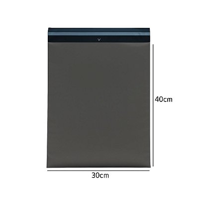 Envelope de Segurança Cinza Econômico 30x40cm