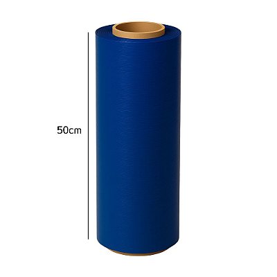 Bobina de Filme Strech Azul 50cm x 2kg 0,025 micras