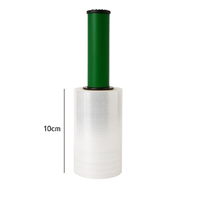 Bobina de Filme Strech Transparente c/ Cabo 10cm 0,025 micras