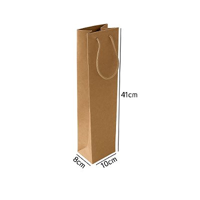 Sacola Kraft Para Vinho 41X10X08