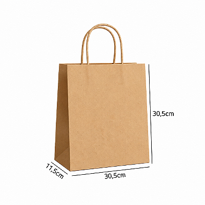 Sacola Kraft G 30,5x11,5x30,5