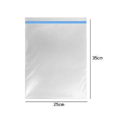 Saco Plástico PP Abre / Fecha 25X35 0,08