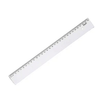 Regua 30Cm New Line Cristal Waleu