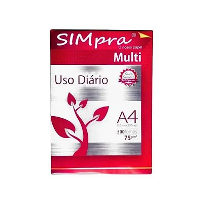 Papel Sulfite A4 Simpra 75Gr 500 Folhas