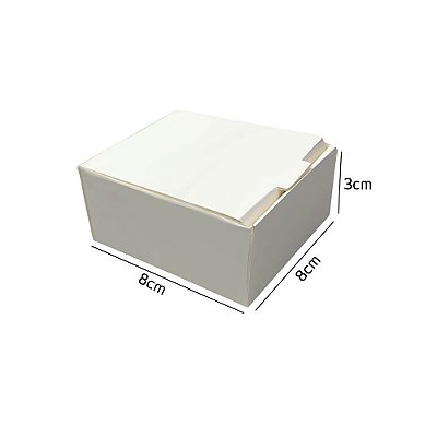 Caixa de Papelão Branca n72 8x8x3