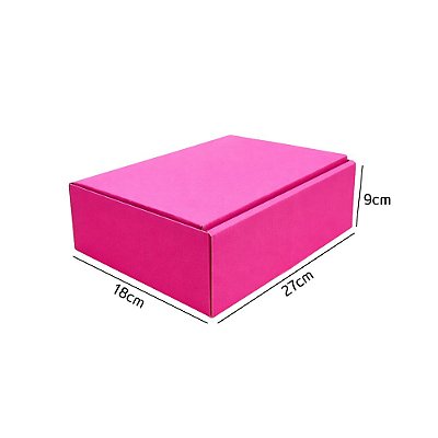 Caixa de Papelão Rosa n79 27x18x9
