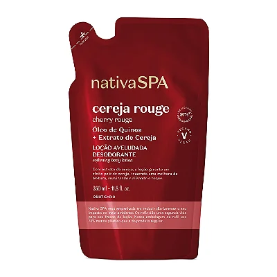 Refil Loção Desodorante Corporal Nativa Spa Cereja Rouge 350ml