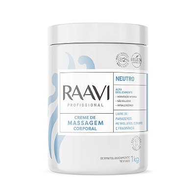 Creme de massagem corporal Neutro 1kg - Raavi