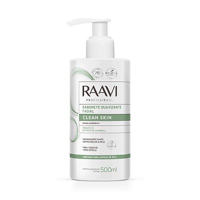 Sabonete Suavizante Facial Clean Skin 500ml - Raavi