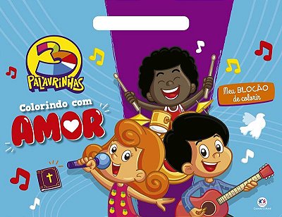 3 palavrinhas - Colorindo com amor - Blocão de colorir