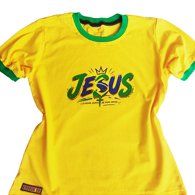 Camisa Brasil Jesus Infantil