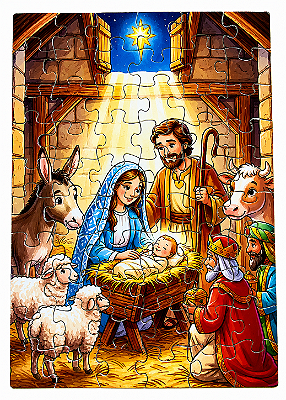 Quebra-cabeça - Jesus nascimento - 60 Pç