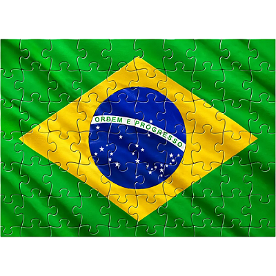Quebra-cabeça - Brasil - Nações - 60 Pç