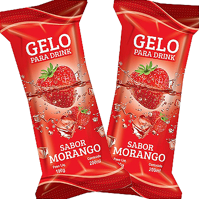 Saco BOPP Perolizado 9,5x21 - GELO MORANGO - 04 Pct (800 Unid.)