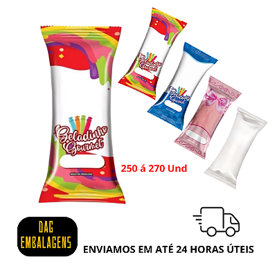 Saco Externo BOPP 7x19 - Geladinho - VERMELHO GELADINHO GOURMET