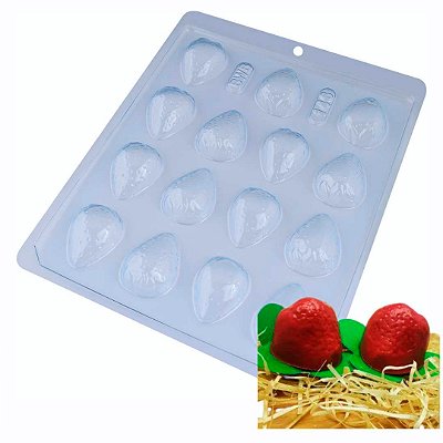 Forma Chocolate Simples Bombom Morango Ref. 146 - Pct 5 unid