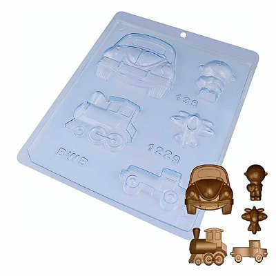 Forma Chocolate Simples Brinquedos Ref. 136 - Pct 5 formas