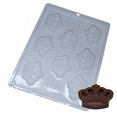 Forma Chocolate Simples Coroa Rainha Ref 9358 - Pct 5 formas