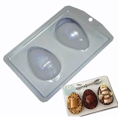 Forma Ovo de Páscoa 100g Silicone 3 partes FP11 - 2 formas