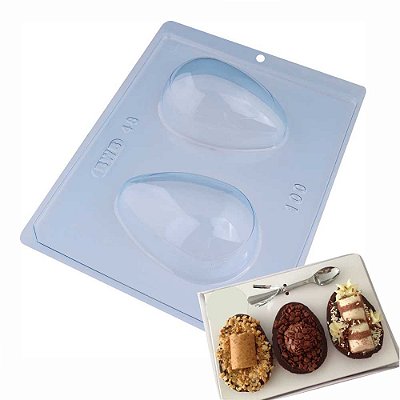 Forma Ovo de Páscoa 100g Silicone 3 Partes Ref 48 - 2 unid