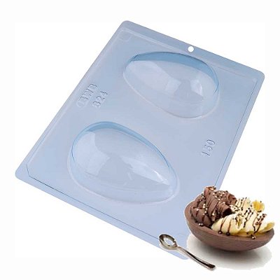Forma Ovo de Páscoa 150g Silicone 3 Partes Ref 824 - 2 unid