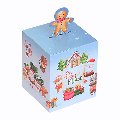 Caixa Mini Panetone e Doces Cidade do Natal Ref 4454 - 10 un