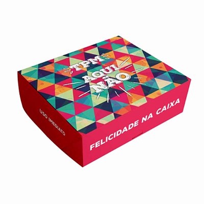 Caixa p/ 6 Doces e Brigadeiros TPM Aqui Não - Pct 6 cxs