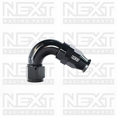 Conexão 120º Fêmea para Mangueira PTFE AN8