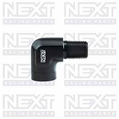 Adaptador 90º Fêmea para Macho NPT 1/4"
