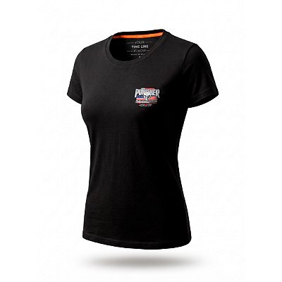 Camiseta Feminina ( Baby Look ) JUSTICEIRO - Tam. G - Preta