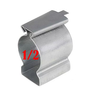 Abraçadeira Tipo D C/ Parafuso 1/2  Zincadas Reforçadas