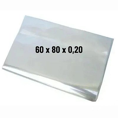 Sacos Plásticos Grosso PE Espessura 0,20 - 60X80
