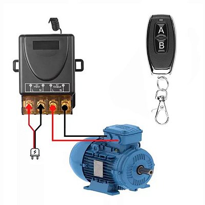 Interruptor Relé Sem Fio 30A 433MHz - Controle Remoto AC 110V/220V