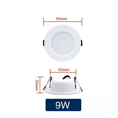 Spot Embutir Led 9w 12v Motorhome Trailer Embarcação Solar - BRANCO