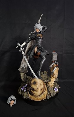Estatua 3d Nier automata modelo 2B escala 1\6 com 40cm