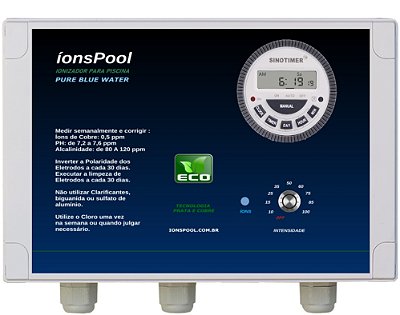 Ionizador para Piscinas até 120 mil litros Ionspool Com Timer