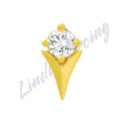 Labret Titânio pvd Sorvete Zircônia 1.2x8