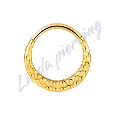 Argola Titânio pvd Segmento Articulado Detalhado 1.2x8