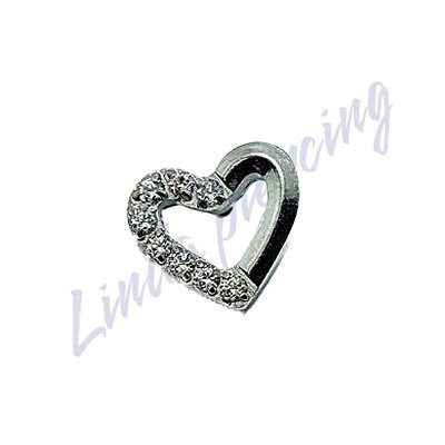 Labret Titânio Coração Com Zircônia Cravajada 1.2x8
