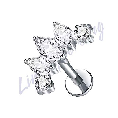 Labret Titânio 5 Zircônia 1.2x8