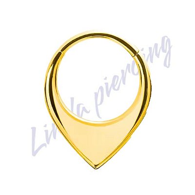 Argola Titânio pvd Gota 8mm