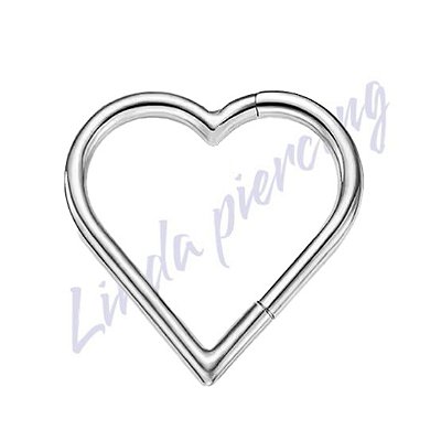 Coração Liso Titânio Segmento 10mm