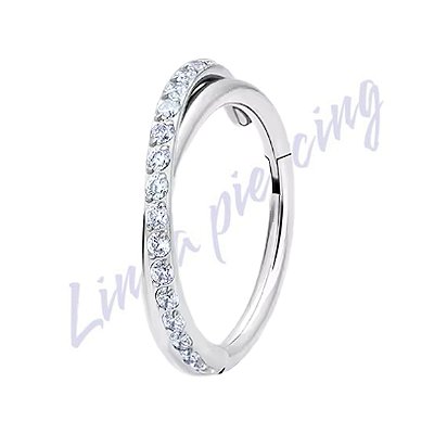 Argola Titânio Segmento Articulado Transpassada Zircônia 1.2x12