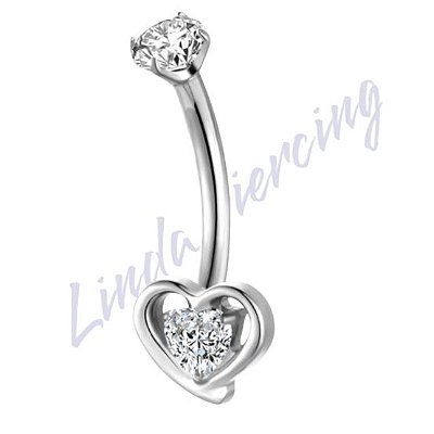 Banana Titânio Coração Zircônia