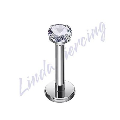 Labret ponto de luz c/garra 2mm titânio 6mm